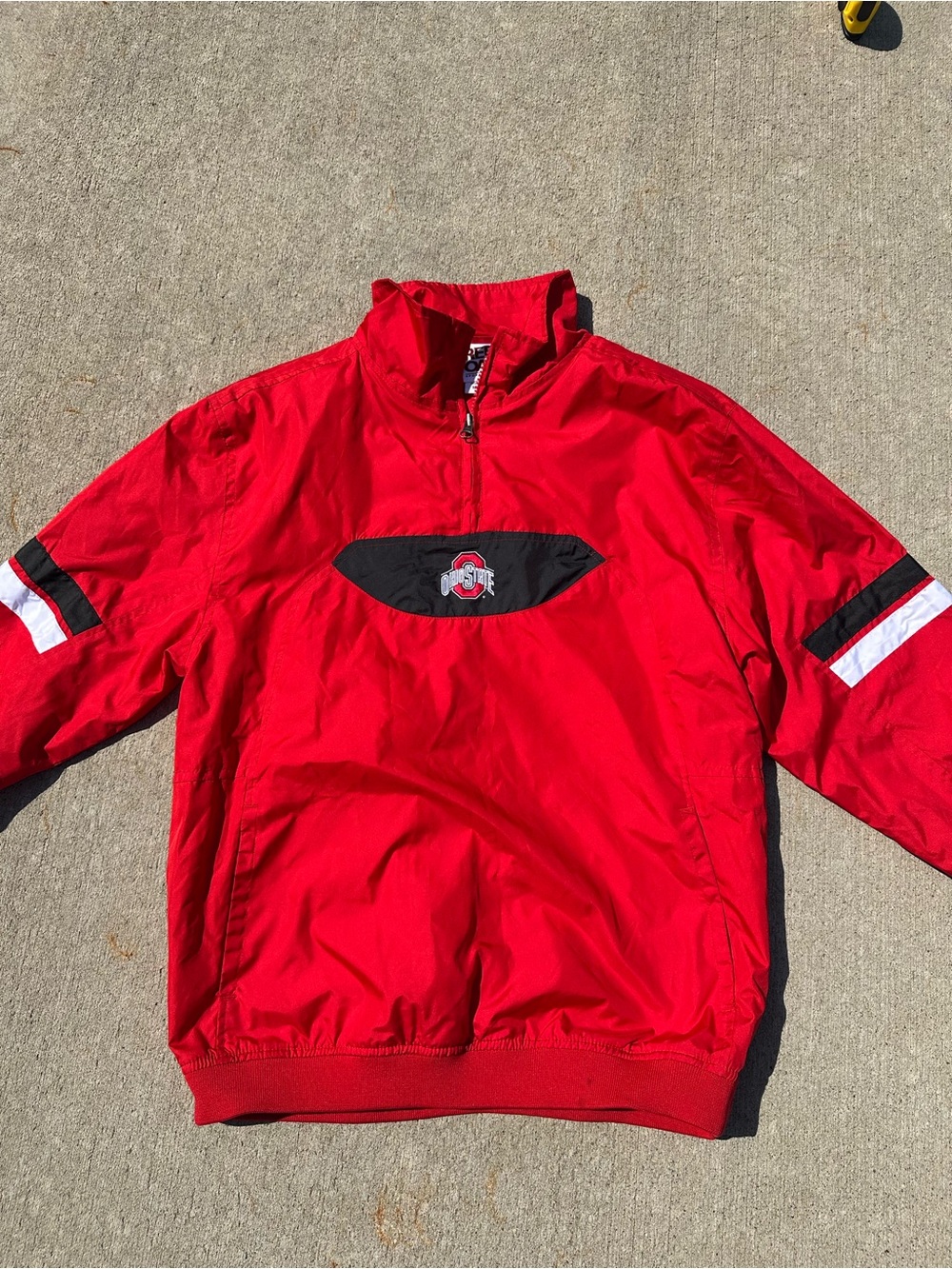 Ohio State Red Pullover Windbreaker with Team Logo
